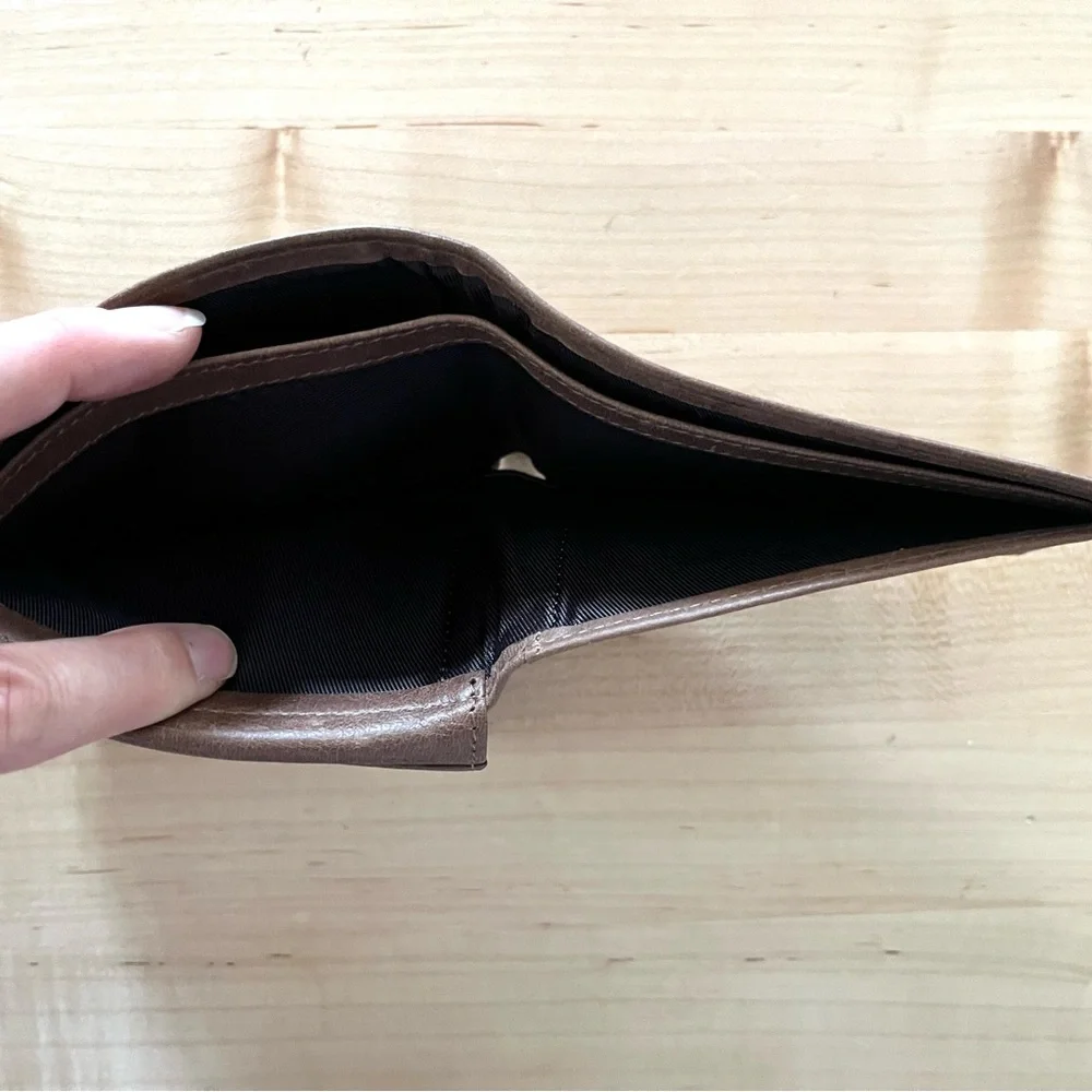 Himi Coffee Brown Leather RFID Bifold Wallet